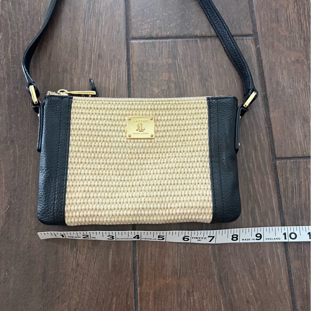 Ralph Lauren Percy Small Straw Crossbody Bag - Picture 12 of 13